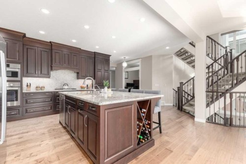 84 Aspen Summit Circle Sw, Calgary, AB - Indoor Photo Showing Kitchen With Upgraded Kitchen