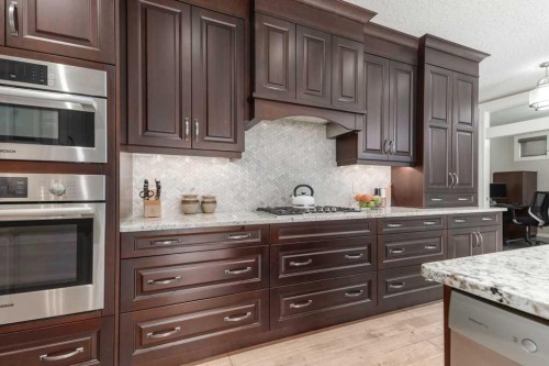 84 Aspen Summit Circle Sw, Calgary, AB - Indoor Photo Showing Kitchen With Upgraded Kitchen