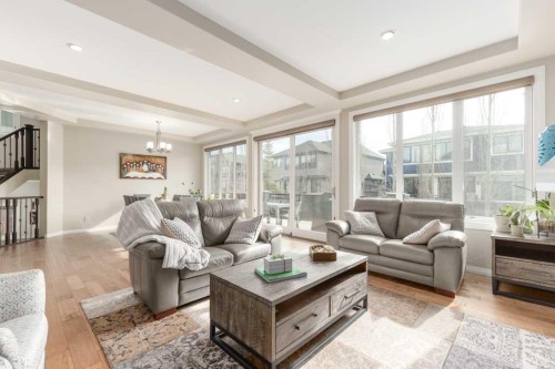 84 Aspen Summit Circle Sw, Calgary, AB - Indoor Photo Showing Living Room