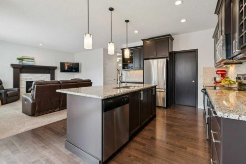1173 Brightoncrest Common Se, Calgary, AB - Indoor Photo Showing Kitchen With Upgraded Kitchen