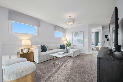 45 Wolf Hollow Common Se, Calgary, AB - Indoor Photo Showing Living Room