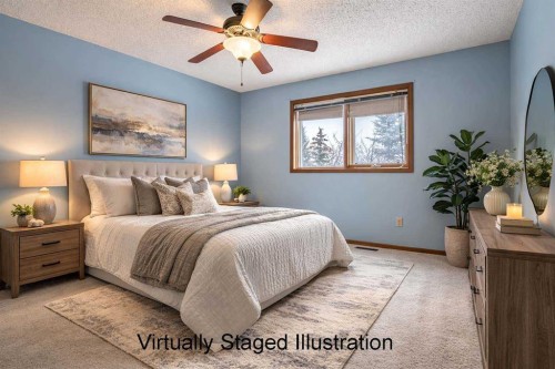 104 Macewan Meadow Way Nw, Calgary, AB - Indoor Photo Showing Bedroom