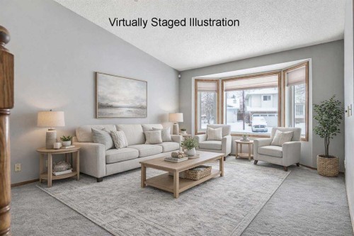 104 Macewan Meadow Way Nw, Calgary, AB - Indoor Photo Showing Living Room