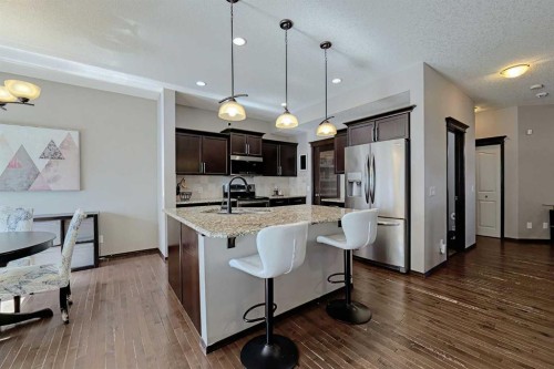 133 Evanspark Circle Nw, Calgary, AB - Indoor Photo Showing Kitchen With Stainless Steel Kitchen With Upgraded Kitchen