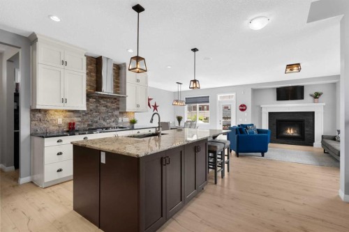 103 Masters Rise Se, Calgary, AB - Indoor Photo Showing Kitchen With Upgraded Kitchen