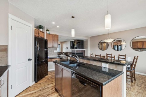 77 New Brighton Heights Se, Calgary, AB - Indoor Photo Showing Kitchen With Double Sink