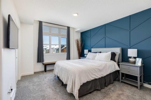 160 Walden Path Se, Calgary, AB - Indoor Photo Showing Bedroom