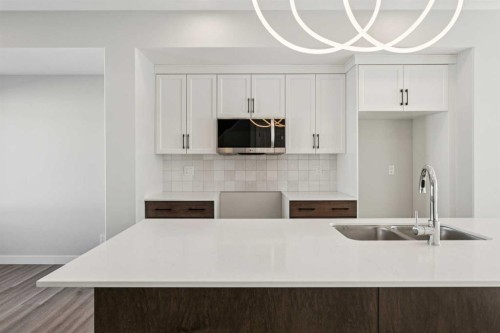 17 Gray Close, Sylvan Lake, AB - Indoor Photo Showing Kitchen With Double Sink