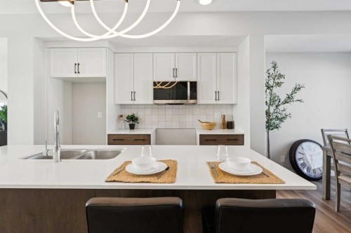 17 Gray Close, Sylvan Lake, AB - Indoor Photo Showing Kitchen With Double Sink