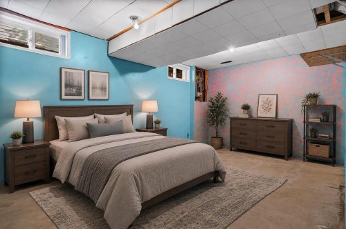 96 Jensen Crescent Ne, Airdrie, AB - Indoor Photo Showing Bedroom