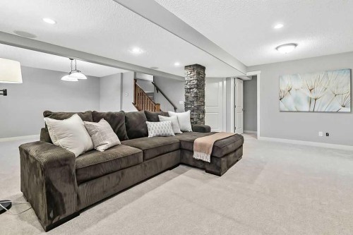 87 Chaparral Grove Se, Calgary, AB - Indoor Photo Showing Living Room