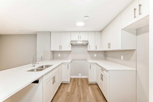 1093 Sawgrass Link Nw, Airdrie, AB - Indoor Photo Showing Kitchen With Double Sink