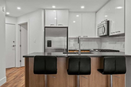 110-510 Edmonton Trail Ne, Calgary, AB - Indoor Photo Showing Kitchen With Upgraded Kitchen