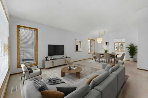 9119 Scurfield Drive Nw, Calgary, AB - Indoor Photo Showing Living Room