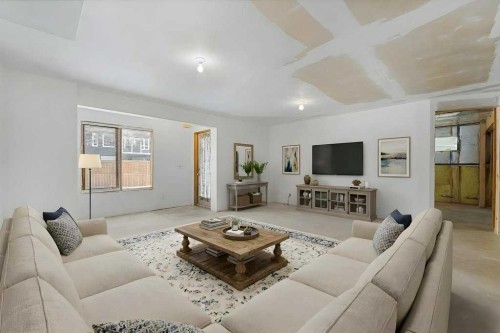 9119 Scurfield Drive Nw, Calgary, AB - Indoor Photo Showing Living Room