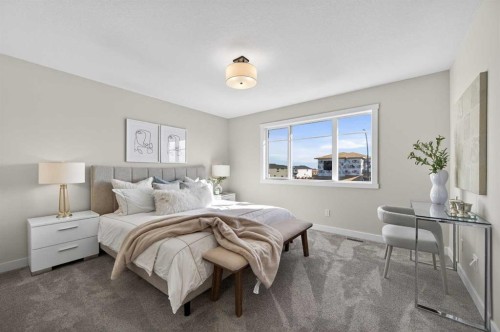 420 Lewiston Landing Ne, Calgary, AB - Indoor Photo Showing Bedroom