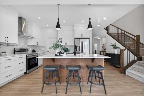 473 Lewiston Landing Ne, Calgary, AB - Indoor Photo Showing Kitchen With Upgraded Kitchen