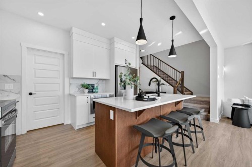 473 Lewiston Landing Ne, Calgary, AB - Indoor Photo Showing Kitchen With Upgraded Kitchen