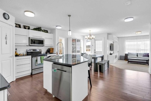 245 Skyview Ranch Way Ne, Calgary, AB - Indoor Photo Showing Kitchen With Stainless Steel Kitchen With Upgraded Kitchen