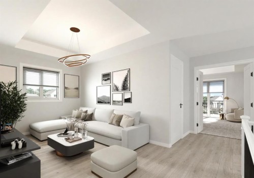 14 Bridges Way, Langdon, AB - Indoor Photo Showing Living Room