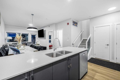 2226-151 Skyview Bay Ne, Calgary, AB - Indoor Photo Showing Kitchen With Double Sink