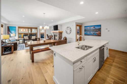 103-905 Spring Creek Drive, Canmore, AB - Indoor Photo Showing Kitchen With Double Sink