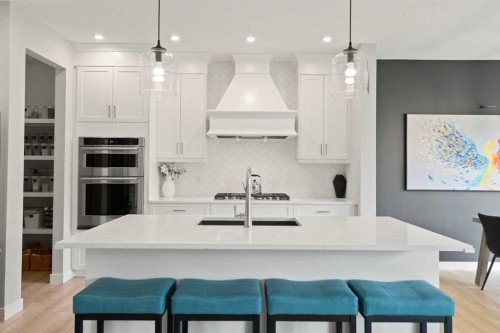 36 Cranbrook Cape Se, Calgary, AB - Indoor Photo Showing Kitchen With Upgraded Kitchen