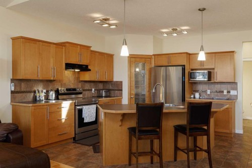 116 Rainbow Falls Grove, Chestermere, AB - Indoor Photo Showing Kitchen With Stainless Steel Kitchen