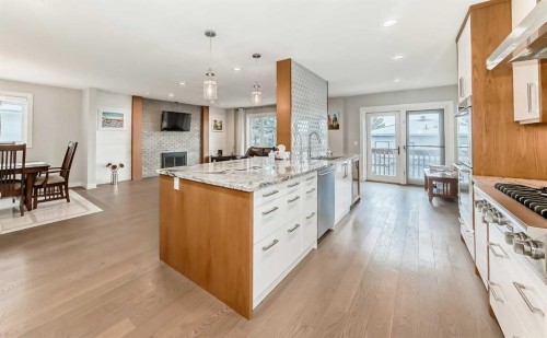 56 Patterson Crescent Sw, Calgary, AB - Indoor Photo Showing Kitchen With Upgraded Kitchen
