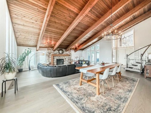 56 Patterson Crescent Sw, Calgary, AB - Indoor With Fireplace