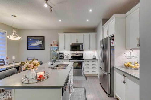 61 Cityscape View Ne, Calgary, AB - Indoor Photo Showing Kitchen With Stainless Steel Kitchen With Double Sink With Upgraded Kitchen