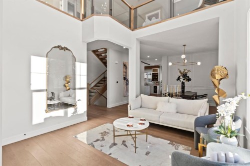 102 South Shore Road, Chestermere, AB - Indoor Photo Showing Living Room