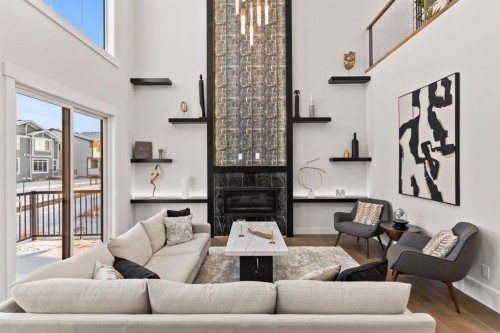 91 South Shore Road, Chestermere, AB - Indoor Photo Showing Living Room