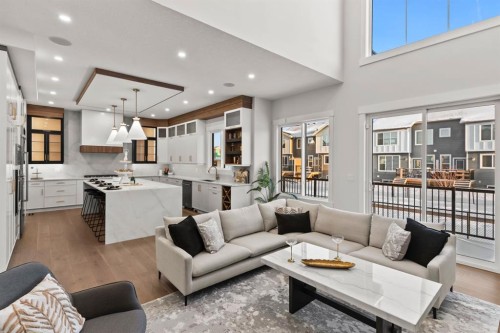 91 South Shore Road, Chestermere, AB - Indoor Photo Showing Living Room