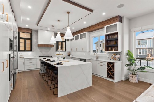 91 South Shore Road, Chestermere, AB - Indoor Photo Showing Kitchen With Upgraded Kitchen