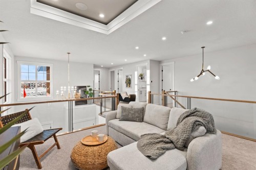 91 South Shore Road, Chestermere, AB - Indoor Photo Showing Living Room