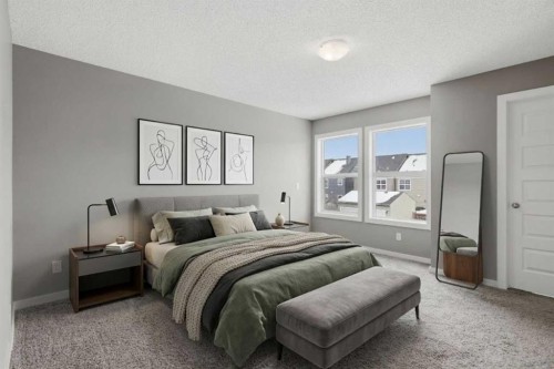 54 Legacy Close Se, Calgary, AB - Indoor Photo Showing Bedroom