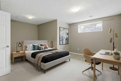54 Legacy Close Se, Calgary, AB - Indoor Photo Showing Bedroom