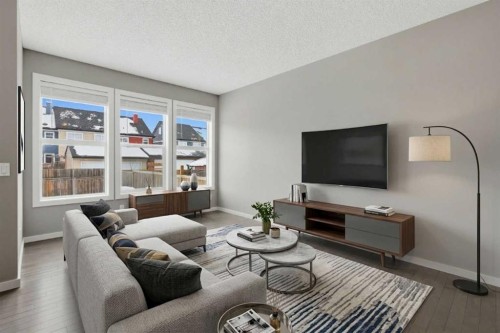 54 Legacy Close Se, Calgary, AB - Indoor Photo Showing Living Room