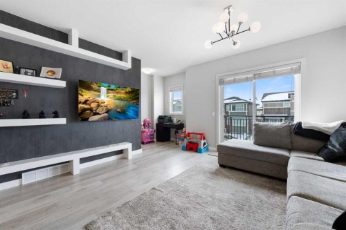 20 Cornerstone Manor Ne, Calgary, AB - Indoor Photo Showing Living Room