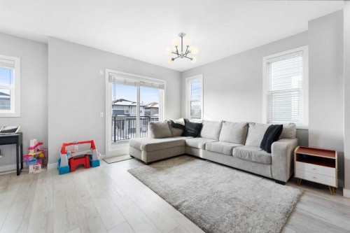 20 Cornerstone Manor Ne, Calgary, AB - Indoor Photo Showing Living Room
