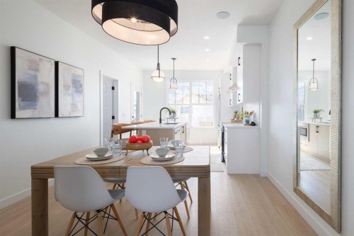 145 Wild Rose Way Se, Calgary, AB - Indoor Photo Showing Dining Room