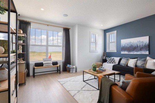 145 Wild Rose Way Se, Calgary, AB - Indoor Photo Showing Living Room