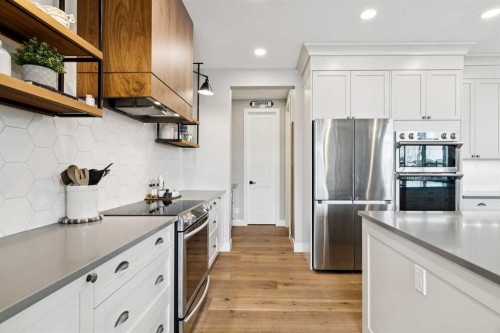 105 Masters Cape Se, Calgary, AB - Indoor Photo Showing Kitchen With Stainless Steel Kitchen With Upgraded Kitchen