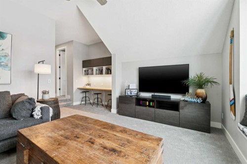105 Masters Cape Se, Calgary, AB - Indoor Photo Showing Living Room