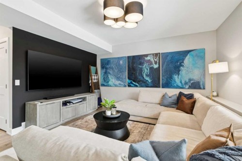 105 Masters Cape Se, Calgary, AB - Indoor Photo Showing Living Room
