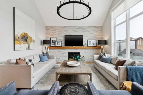 105 Masters Cape Se, Calgary, AB - Indoor Photo Showing Living Room