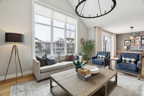 105 Masters Cape Se, Calgary, AB - Indoor Photo Showing Living Room