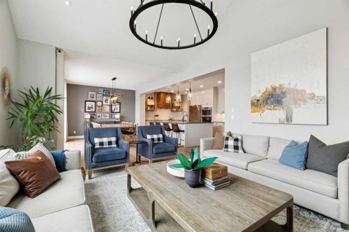 105 Masters Cape Se, Calgary, AB - Indoor Photo Showing Living Room