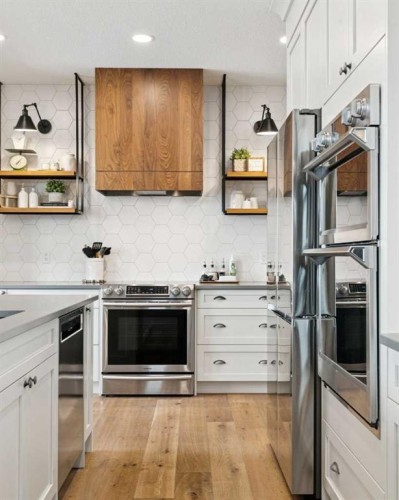 105 Masters Cape Se, Calgary, AB - Indoor Photo Showing Kitchen With Stainless Steel Kitchen With Upgraded Kitchen
